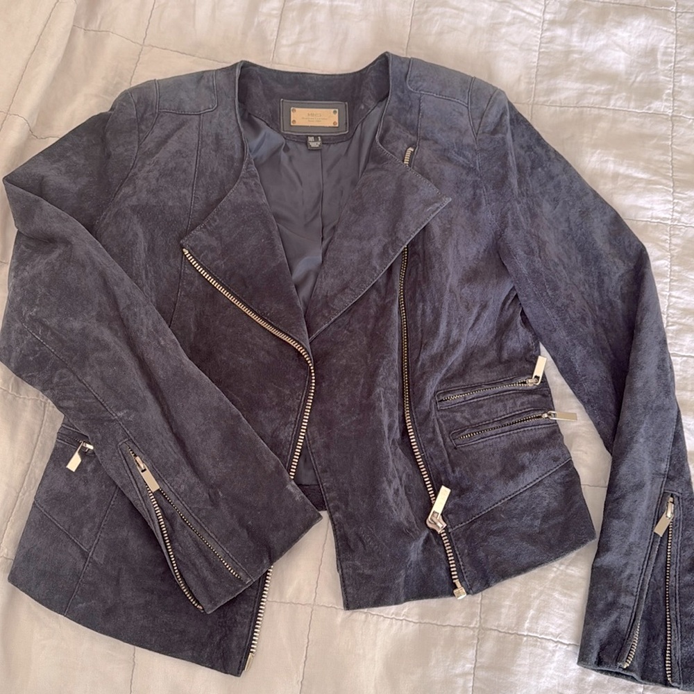 Mango Suede Bomber Jacket